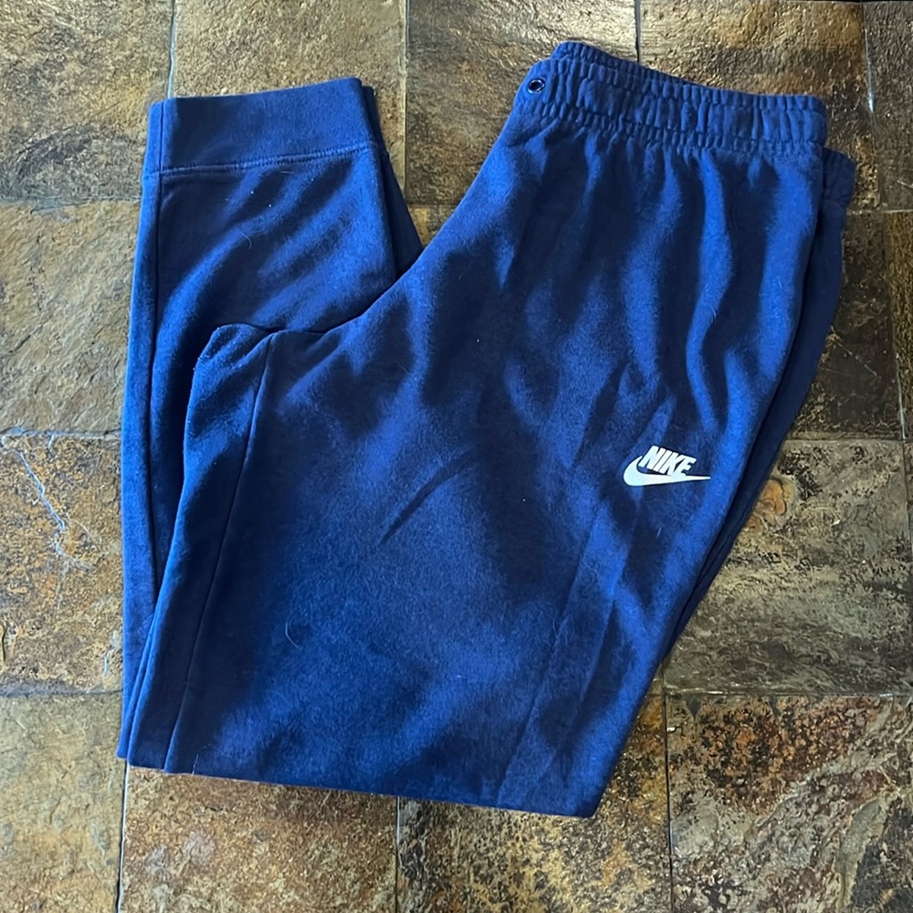 Navy Blue Nike Sweatpants with cuff bottom